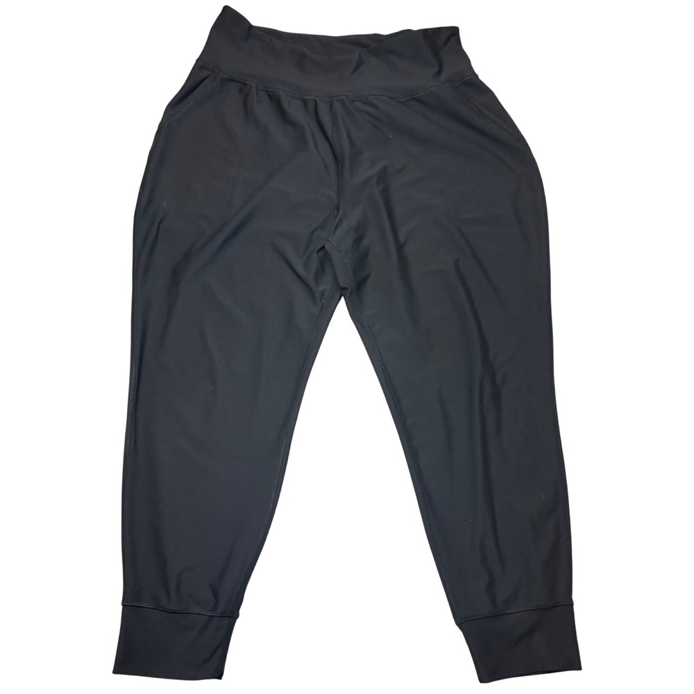 Old‎ Navy Active Powersoft Elevate Leggings Go Dry Black Jogger Pants Womens XXL
